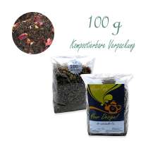 Kompostierbarer Zellglas-Beutel, Geprägtes Verschluss-Siegel aus Zuckerrohrpapier. Komplett abbaubar. Inhalt 100 g